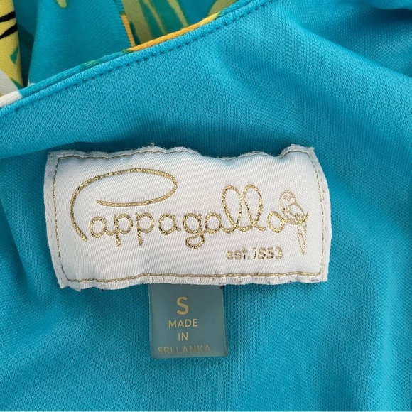 Papagallo blue citrus fruit print dress peaches lemons oranges 37834 - Picture 5 of 7